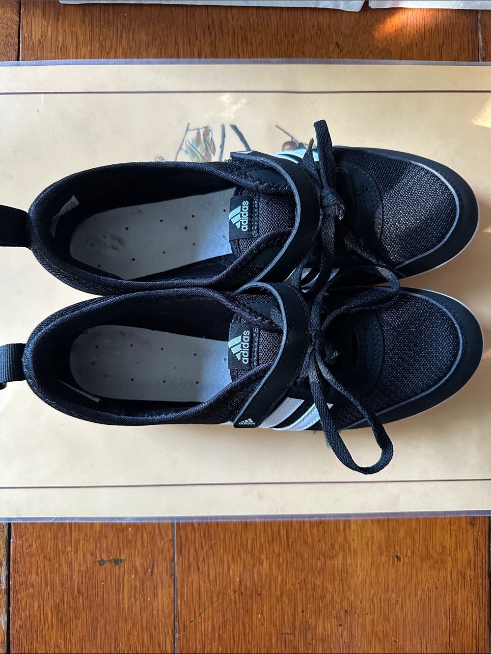 adidas Black Sneakers with White Stripes